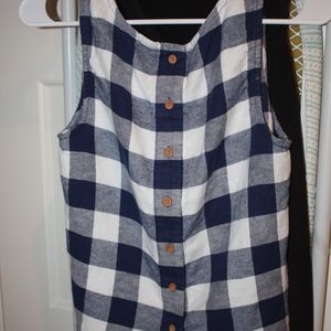 Old Navy tank top, gingham check